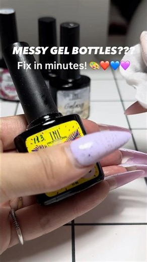 Cleaning Old Gel Polish Bottles 💅 + Color Chart Hack | Nail Tech Tips #nailtech