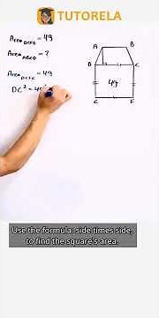 Calculate Trapezoid Area From Square Base #Math #Trapeze #AreaOfATrapezoid