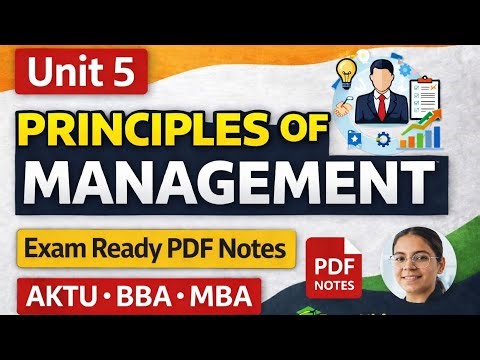 Principles of Management Unit 5 | MCA | MBA | AKTU | PDF NOTES