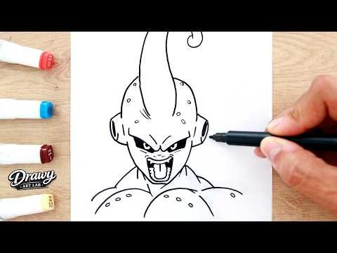 How to Draw KID BUU Easy ✍️ | Dragon Ball Z Step by Step Drawing and Coloring