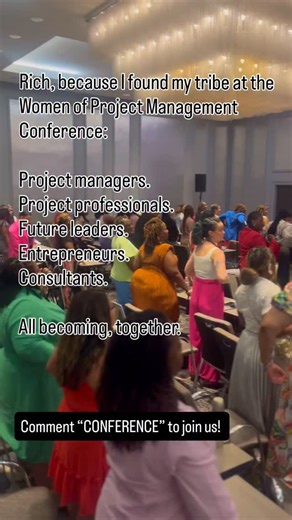 Rich, because I found my people. In a room where Black women in project management are no longer the exception, but the energy. This is what community looks like. This is what Women of Project Management feels like. #WomenOfProjectManagement | Women Of Project Management