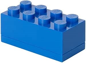 Room Copenhagen, LEGO Mini Box - 1.8 x 3.6 x 1.7 in - Brick 8, Bright Blue