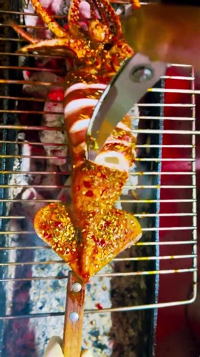 Spicy Squid 🦑 Grilling 😋 #simplekitchendairy