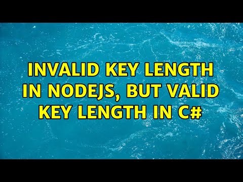 Invalid Key Length in NodeJS, but Valid Key Length in C#