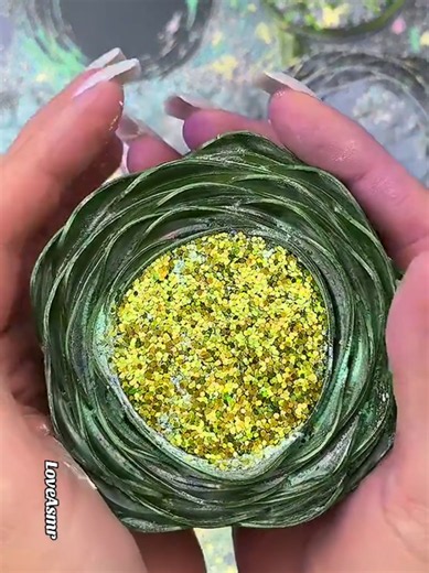 Green soap ASMR crushing sounds — crunchy soap clip