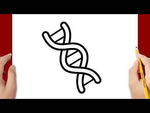 CÓMO DIBUJAR UN ADN FÁCIL | DIBUJOS FÁCILES