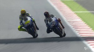 24M views · 129K reactions | 2019 marks 10 years since this unforgettable battle between Valentino Rossi VR46 Official and Jorge Lorenzo at the 2009 #CatalanGP ⚔️ Sit back and enjoy one of the most breathtaking #MotoGP last laps ever!  | MotoGP | Facebook