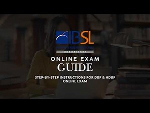 Online Exam Guide - DBF & HDBF