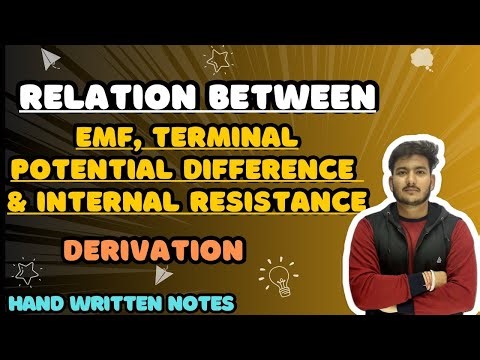 Emf ,Terminal potential Difference & Internal Resistance of Cell (Derivation)|Class 12 |#cbse #isce
