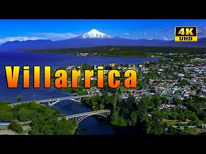 VILLARRICA Playa lago volcán Turismo Araucanía Sur de Chile Video 4K HDR Vista Aérea Drone Temuco