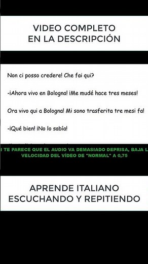 LEARN ITALIAN by PRACTICE LISTENING and REPEATING 1