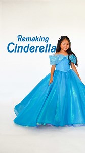 I spent two years sewing my daughter @Disney Cinderella’s ball gown… but it 🎃 flopped. So here’s to second chances ✨🦋 Should I make a full Cinderella look for the family? Follow to see more costumes! :: #cinderella#princessdress