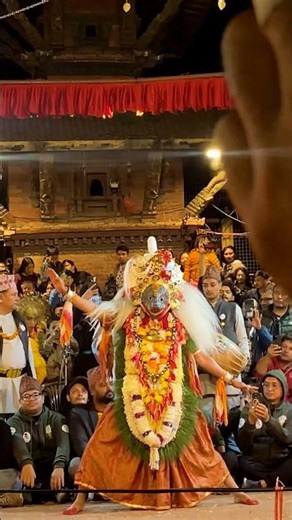 The entry of Baraha Avatar on the 7th day of Kartik Nach #kartiknach #patan #traditionaldance