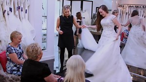 15K views · 142 reactions | Bride Nicola is asked to try on her family’s vintage pink wedding dress, leading to the whole entourage crying with laughter at how bad it looks! | Curvy Brides' Boutique - TLC | Facebook