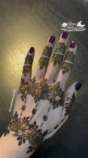 Easy and simple Back Hand Mehndi Design🌹|#BackHandMehndi#EasyMehndi#MehndiDesign#RoseMehndi#studio