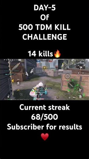DAY-5 ft. 30 days 500 TDM kill challenge #bgmi #challenge#shorts