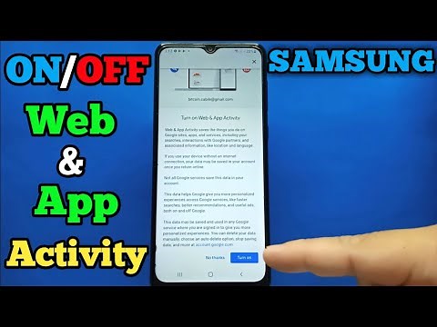 How to turn ON/OFF web & app activity on Samsung Galaxy A02