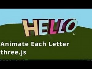 17b How to animate individual letters of 3d text three.js