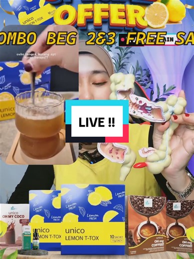 masuk LIVE sekarang #unicolemonttox #barangsampaibarubayar #unicohq