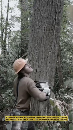 Professional Tree Felling with Precise Cutting