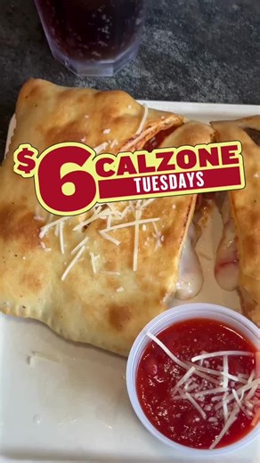 ‼️$6 Calzone Tuesday ‼️ Our calzones are brushed with real garlic butter and topped with Parmesan Cheese. Served with a side of LEDO Sauce. NO LIMITS and Your choice of: ▪️$𝟔 𝐌𝐞𝐚𝐭𝐥𝐨𝐯𝐞𝐫𝐬 𝐂𝐚𝐥𝐳𝐨𝐧𝐞 - LEDO sauce & smoked provolone cheese with pepperoni, sausage and meatballs. ▪️$𝟔 𝐕𝐞𝐠𝐠𝐢𝐞 𝐂𝐚𝐥𝐳𝐨𝐧𝐞 - LEDO sauce & smoked provolone cheese with mushrooms, onions and green peppers. ▪️$𝟔 𝐁𝐮𝐟𝐟𝐚𝐥𝐨 𝐂𝐚𝐥𝐳𝐨𝐧𝐞 - LEDO Buffalo sauce, smoked provolone cheese and roasted c