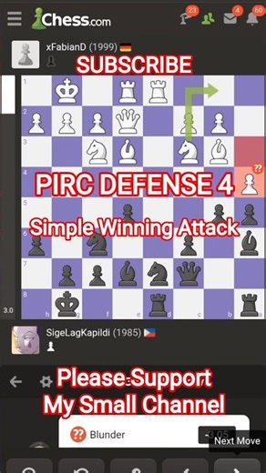 💥 PIRC DEFENSE 4 : Simple Winning Attack !!!