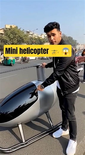 Tesla Style Mini One-Seater Helicopter Spotted in Delhi 😱🚁 #FutureTech #MiniHelicopter #Delhi