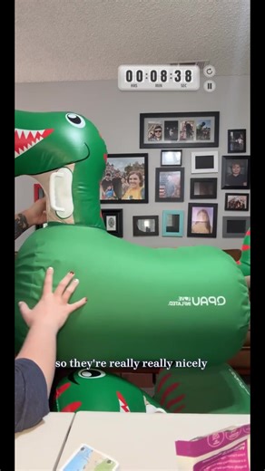 New Year's gift QPAU 2 Packs Bouncy Dinosaur Toys for 2 Years , Toddler Play Fun Toy Inflatable Jumping Bouncy Horse Animal Hopper, Outdoor & Indoor Ride On Hopping Bouncer for Ages 2 3 4 5 Kids Boys Girls