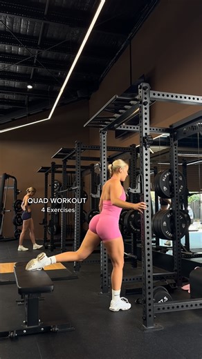 lana makin on Instagram: "Quad Workout | 4 Exercises set is @dfyne.official dc LANA 🌸 1. Bulgarian Split Squats 2. Elevated Squats | Dropset BW Reps 3. Leg Extensions | Superset Single Leg 4. Leg Press #gymgirl #fitness #workout #gym #gymmotivation #fitnessmotivation #gymworkout #quads #quadworkout #dfyne"