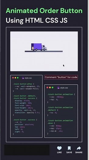 Unique Order Button Animation using Pure CSS — Eye-Catching UI Effect