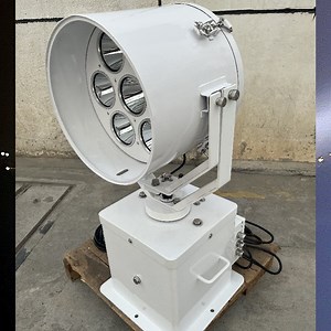 [Hot Item] 360 Degree Rotating Remote Control 80W-350W 2° Narrow Spot 6000m Long Range LED Searchlight for Marine Sea Search Rescue Highpower Boat 230VAC 24VDC