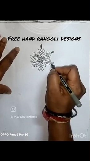 Easy and simple free hand rangoli designs #freehandrangolis