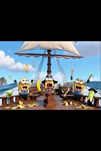 Minion Pirate FAIL! 🏴‍☠️🍌 #Shorts #Minions #Dinosaur