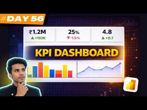 Create a KPI Dashboard in Power BI (Cards & Charts Guide) DAY-56 #datamindsacademy