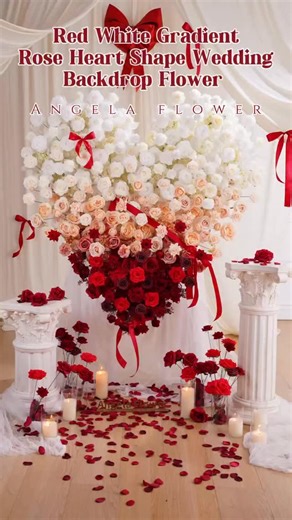 7.8K views · 25 reactions | Giant Heart-shaped Backdrop Flower...