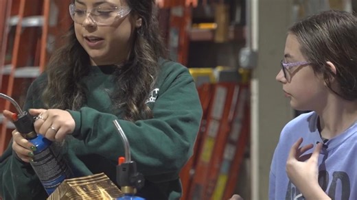 Girl Scouts learn construction skills at Bush Construction workshop