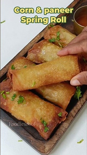 😲🤤Tasty snacks restaurant style😱Ramadan special 🔥Corn cheese spring roll #springroll