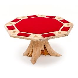 Royal Flush Cedar Stump Poker Table