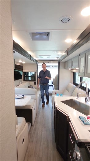 67K views · 970 reactions | Downsizing your plans? Not in this motorhome. The 2026 Indigo CC35 has all the room you need with a King bed, fireplace, and multiple seats on board. Ready for more? Check out this Class A RV today at www.thormotorcoach.com/indigo. | Thor Motor Coach | Facebook