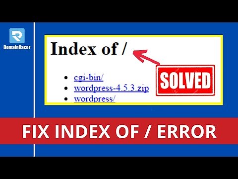 How To Fix 'Index Of/' Error : DomainRacer 2025