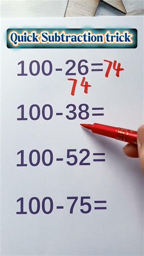 Subtract the excuses, add the results ➖🔥#foryou #mathstricks #subtraction #maths #mathematics #fyp