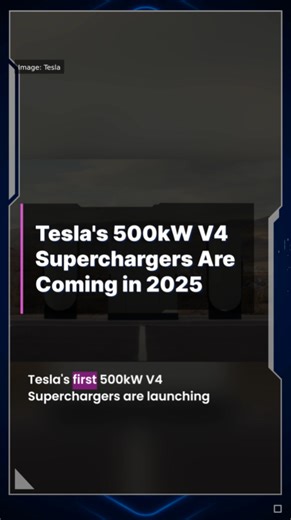 Tesla's 500kW V4 superchargers are coming in 2025