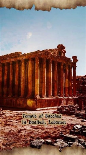 The Temple of Bacchus: Located in Baalbek, Lebanon. #temple #bacchus