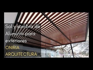 Techo de aluminio para exteriores y terrazas con estructura metálica