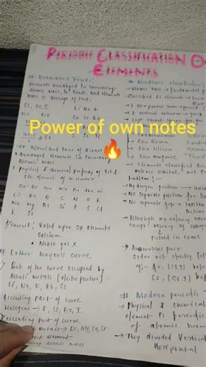 periodic classification notes...! comment below for pdf......detailed notes with imp pointers