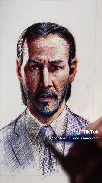 Drawing Daily Portraits from Movies With Ballpoint Pen - Day 38 #ballpointpenart
