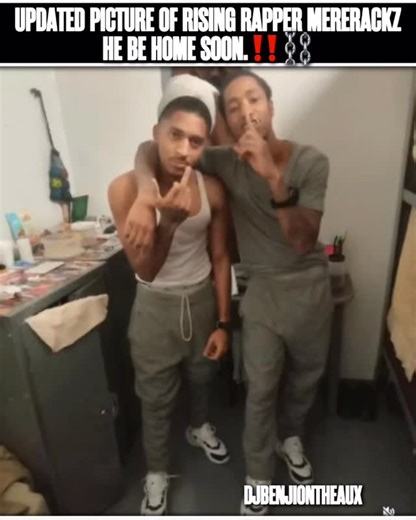 DJ Benji 🖱 *GOD FIRST* on Instagram: "Free #Mererackz he be home soon the wait almost over. ‼️⛓️💯 (Follow @djbenjiontheaux for Daily content.)"