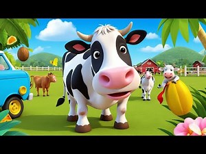 The Cow Who Wanted a Coconut 🐄🥥 | 3D Animated Nursery Rhyme for Kids