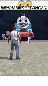 THOMAS TRAIN VS TRAIN ETOR 😱 INDIAN BIKE DRIVING 3D #shorts #gaming #indianbikedriving3d