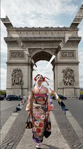 着物で歩くパリの街！AI Paris Collection 2025⑩💓Ladies Fashion 2025